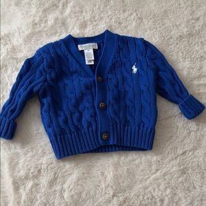 Ralph Lauren Kids Royal Blue Cable Knit Sweater